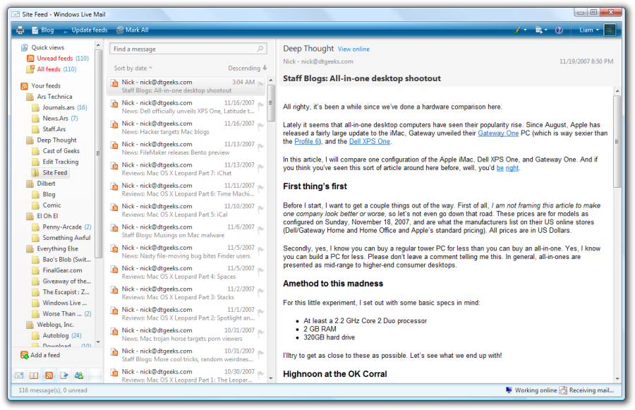 Default Mail Client In Windows Vista